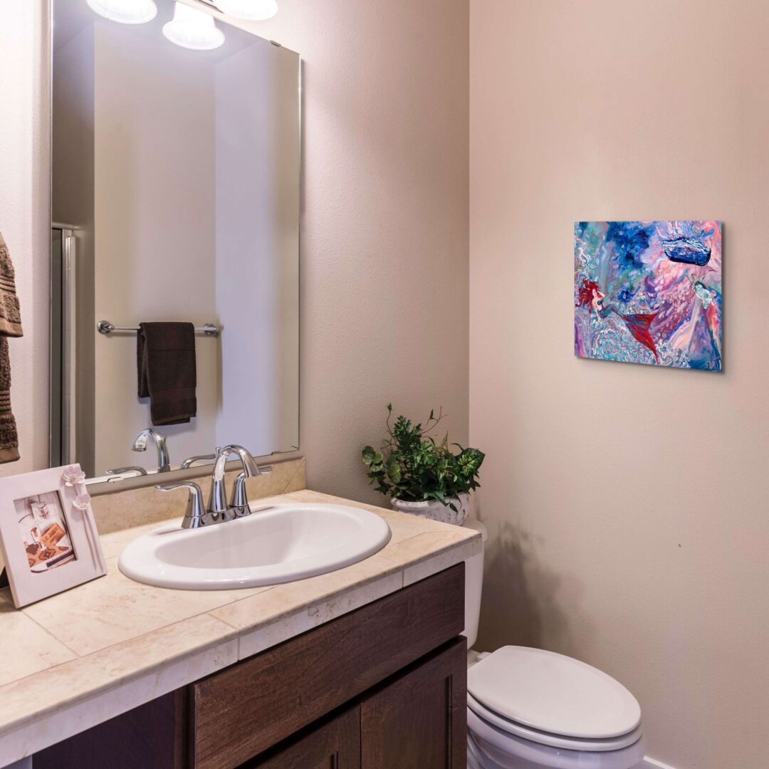 Dropping Anchor Painting on Bathroom Wall