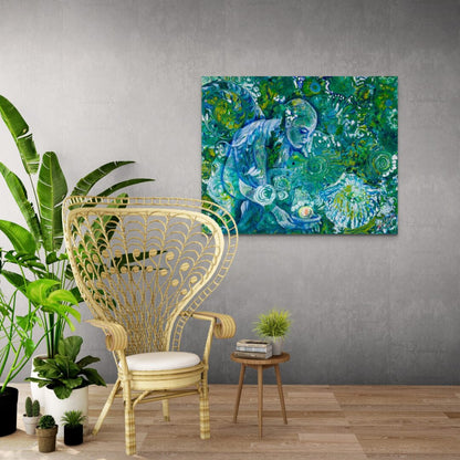 Medicine Woman Painting on Room Wall
