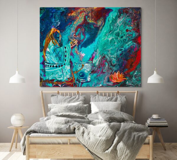 Morning Water Smoke Acrylic cut paint