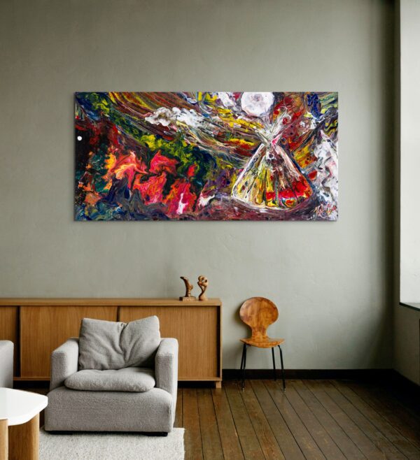 Calling In The Ancestors 20 x 36 acrylic on canvas