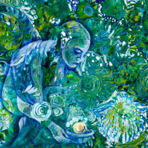 Medicine Woman a mixed media piece