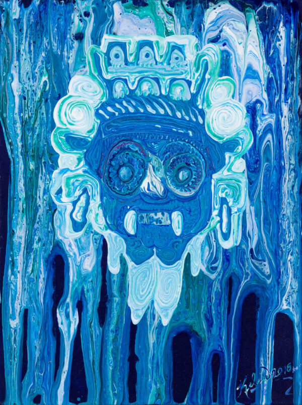 Tlaloc 12 X 16 Acrylic on canvas